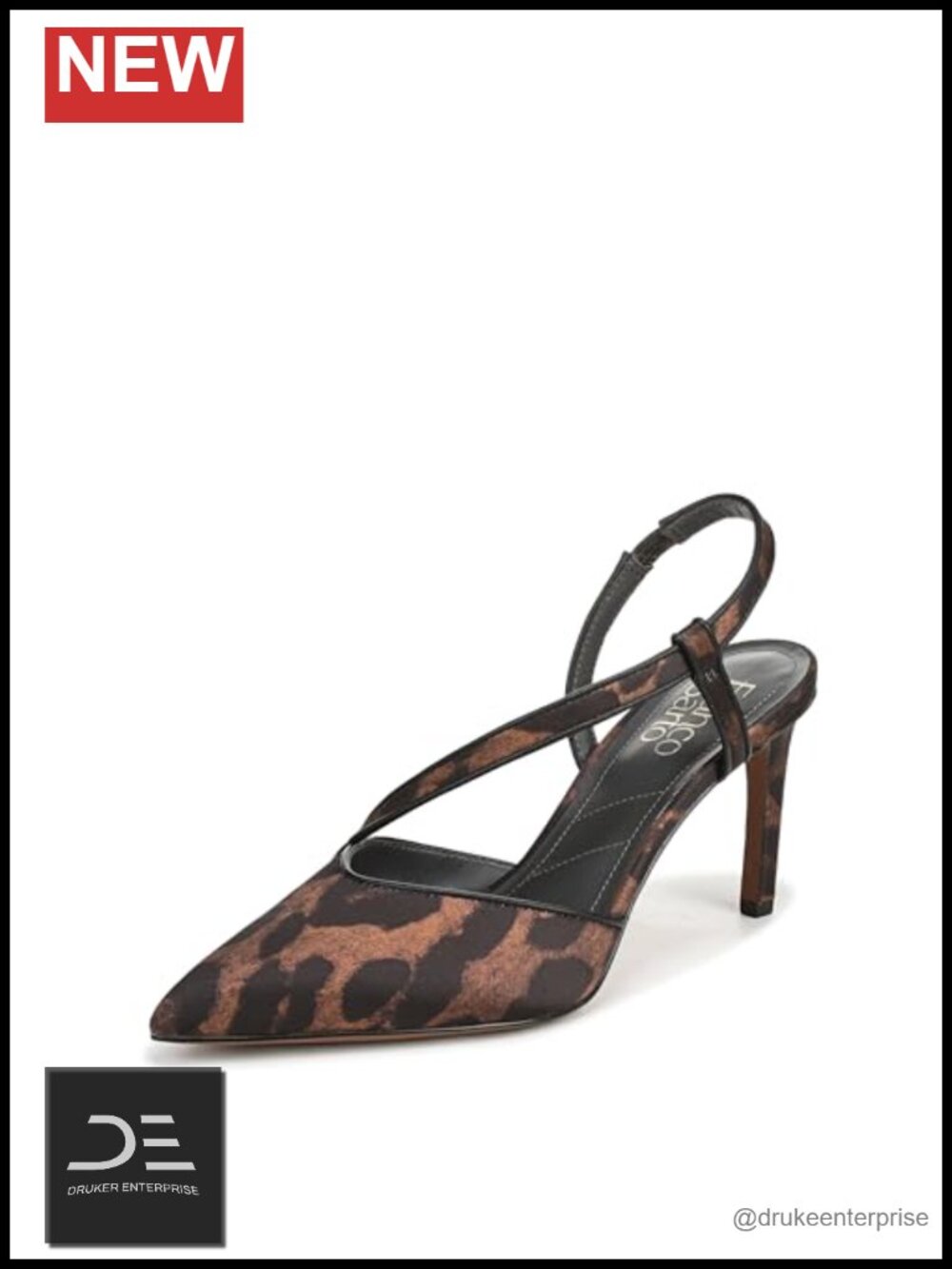 Franco Sarto Peyton Strappy Heels Stiletto Pointed Toe Slingback Pumps Women's